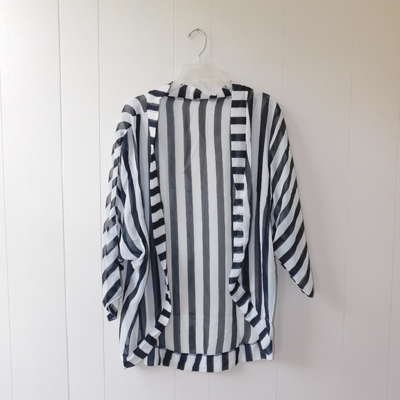 WILA Jackets & Blazers - Striped Kimono Wrap Coverup